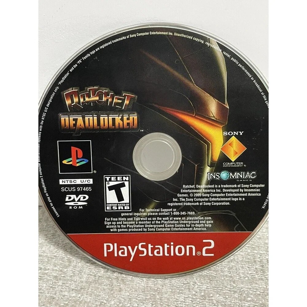 Ratchet: Deadlocked (Sony PlayStation 2 PS2, 2006) Disc Only